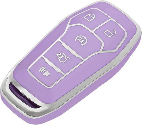 OFFCURVE for Ford Key Fob Cover, Soft TPU Full Protection Key Fob Case for Ford Fusion Mustang F150 Edge Explorer Lincoln MKZ MKC MKX Smart Remote Key Accessories Holder, Black in Saudi Arabia