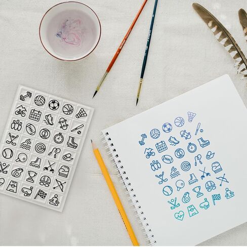 CHGCRAFT Weather Clear Stamps Transparent Silicone Stamp Mini Weather Silicone Seals Stamp for Calendar Planner Decoration and DIY Scrapbooking 6.3 x 4.3inch in Kuwait