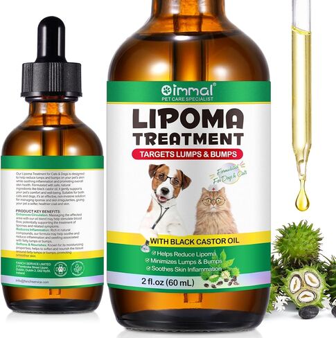 2Pack Buddy Guard for Dogs Lumps and Bumps 2 fl.oz, Lipoma Treatment for Dogs Cats, Soften Fatty Lumps & Bumps, Castor Oil for Pets, Mushroom Supplements Lipoma Reduction, Immune Support in Kuwait