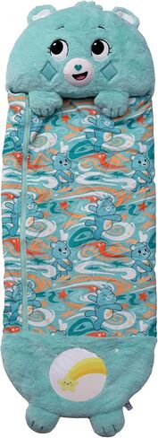 حفاضات سعيدة: Care Bears Sleep Sack كبير - Cheer Bear - 66 × 30 ، 2 في 1: تفتح الشخصية الفخمة في كيس للنوم ، قيلولة ناعمة وحيوان ، أطفال 7+ in Kuwait