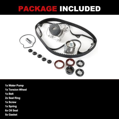 Timing Belt Kit Water Pump Fit for 2003-2017 Accord Odyssey Pilot Ridgeline 3.5L 3.0L for 03-18 TL MDX RDX RL TSX ZDX Saturn 3.7L 3.5L 3.2L Engine Replacement Parts w/Pulley Tensioner Camshaft Seal in Saudi Arabia