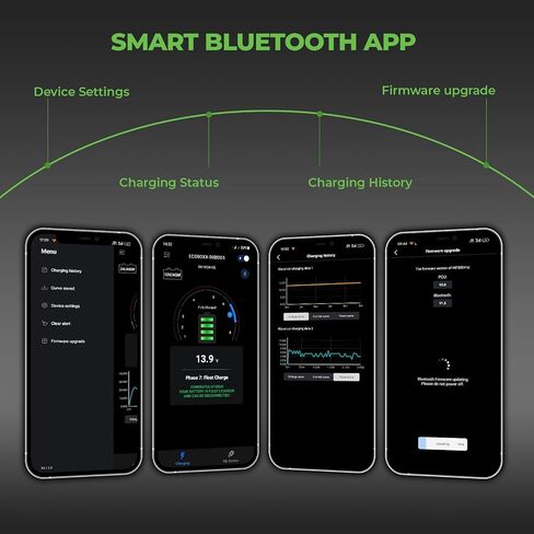 Infinity 8A Battery Charger with Bluetooth APP Monitoring, 12V, Switchable 8 AMP/2 AMP, 8 Stage Charging Automotive Charger, Battery Maintainer, Battery Desulfator for Car, RV, Buses, Trucks, Boats in Saudi Arabia