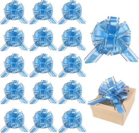 36 قطعة سوداء سحب القوس القوس السحب القوس أقواس سحب لسلال الزفاف ، أقواس الهدايا بقطر 6 بوصات ، أقواس كبيرة للهدايا. (ذهب) in Kuwait