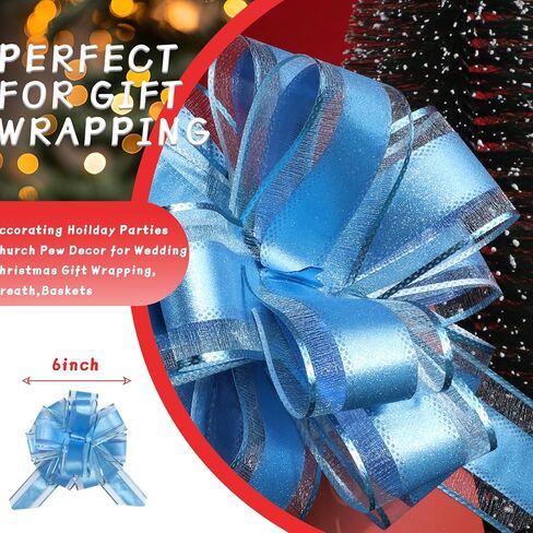 36 قطعة سوداء سحب القوس القوس السحب القوس أقواس سحب لسلال الزفاف ، أقواس الهدايا بقطر 6 بوصات ، أقواس كبيرة للهدايا. (ذهب) in Kuwait