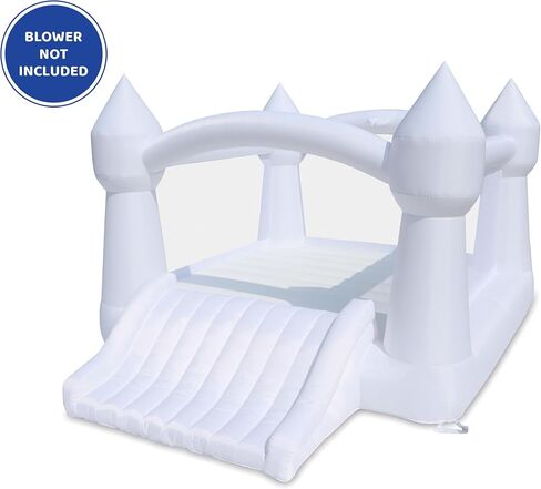 Bounceland Party Castle Daydreamer Cloud Bounce House ، 16.4 قدمًا L x 13.1 قدمًا و W × 9.3 قدمًا ، Hoop Basketball Hoop ، ul Strong Blower ، لون الباستيل العصري ، شريحة ممتعة ومنطقة ترتد ، موضوع القلعة للأطفال in Kuwait