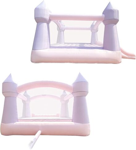Bounceland Party Castle Daydreamer Cloud Bounce House ، 16.4 قدمًا L x 13.1 قدمًا و W × 9.3 قدمًا ، Hoop Basketball Hoop ، ul Strong Blower ، لون الباستيل العصري ، شريحة ممتعة ومنطقة ترتد ، موضوع القلعة للأطفال in Kuwait