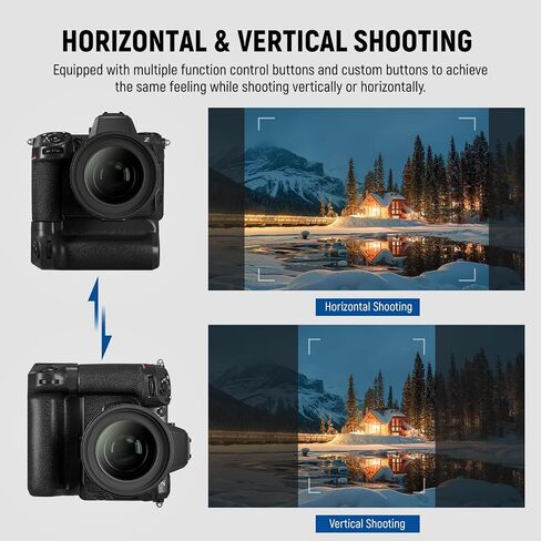 NEEWER MB-N12 Replacement Vertical Battery Grip for Nikon Z8 with 2 Pack EN-EL15c 2400mAh Replacement Batteries & USB Dual Channel Charger Set, Hot Swappable Vertical Shooting Extended Power in Saudi Arabia