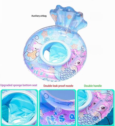 Baby Swimming Float Swim Ring Cute Floaties with Seat and Handle Pool Floats Toys in Kuwait