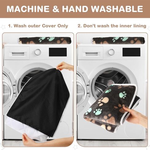 2 Pack Self Warming Cat Bed Self Heating Dog Pad Cat Warming Pad Thermal Pet Mat Washable Reflect Body Heat Removable Cover for Indoor Outdoor Feral Pet(Large Star,16 x 20 Inch) in Kuwait