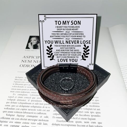 To My Nephew Braided Leather Bracelet, Inspirational Gift for Nephew from Aunt Uncle, Nephew Gift Christmas Birthday Motivational Graduation Gift, Teens Boys Men Multi-Layer Braided Leather Bracelet in Kuwait