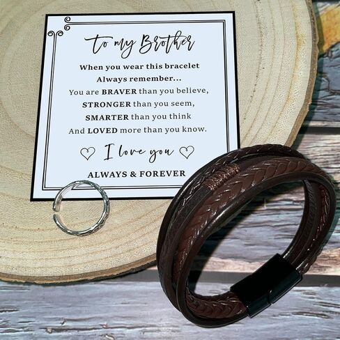 To My Nephew Braided Leather Bracelet, Inspirational Gift for Nephew from Aunt Uncle, Nephew Gift Christmas Birthday Motivational Graduation Gift, Teens Boys Men Multi-Layer Braided Leather Bracelet in Kuwait