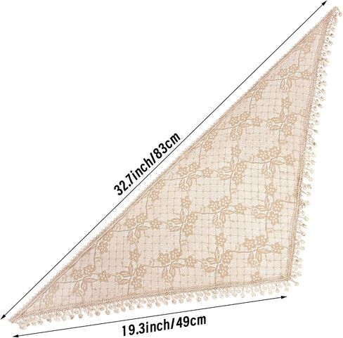 Lystaii 1 PCS Cathedral Head Covering Mass Veil Lace Infinity Veils Triangl Mantilla Veils Latin Scarf Church Veils Vintage Inspired Lace Chapel Veils in Kuwait