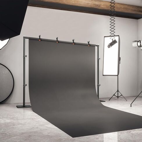 Heavy Duty Backdrop Banner Stand - 5x3ft to 8x10ft Adjustable Telescopic Stand - Step and Repeat Display Photography Background Stand for Parties, Wedding, Trade Show - 6 Backdrop Clamps, 2 Sandbags in Saudi Arabia