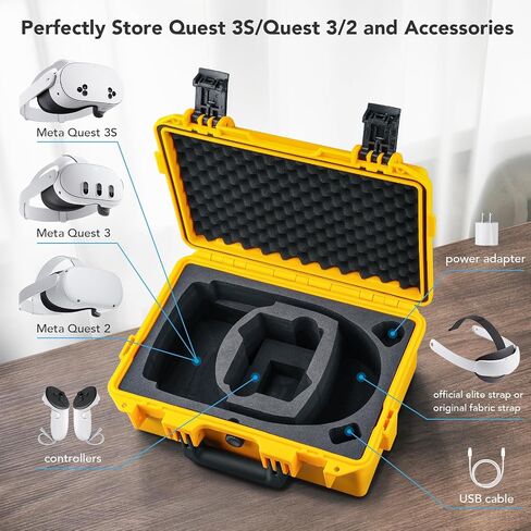 Lykus Titan OQ200 Waterproof Hard Case for Quest 3S/3 and Elite Head Strap in Saudi Arabia