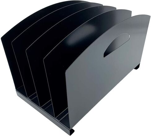 Huron Desktop File File Binder Organizer Storage Vertical 8 Slot ، Black Commercial Grade Steel in Kuwait