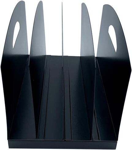Huron Desktop File File Binder Organizer Storage Vertical 8 Slot ، Black Commercial Grade Steel in Kuwait