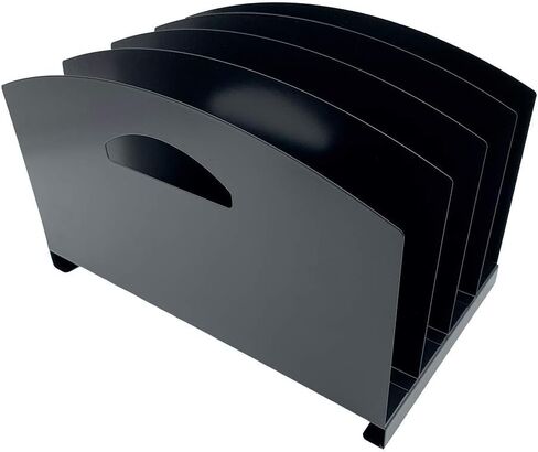 Huron Desktop File File Binder Organizer Storage Vertical 8 Slot ، Black Commercial Grade Steel in Kuwait