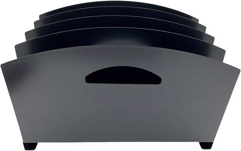 Huron Desktop File File Binder Organizer Storage Vertical 8 Slot ، Black Commercial Grade Steel in Kuwait