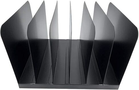 Huron Desktop File File Binder Organizer Storage Vertical 8 Slot ، Black Commercial Grade Steel in Kuwait