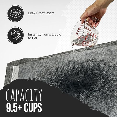 Bulldoglogy 50-Count Carbon Black Puppy Training Pads with Adhesive Tape 24x24 - Large Charcoal Housebreaking Dog Training Wee Pads, Odor Control Thick Pee Pads for Dogs Extra Quick Dry Polymer Tech in Kuwait