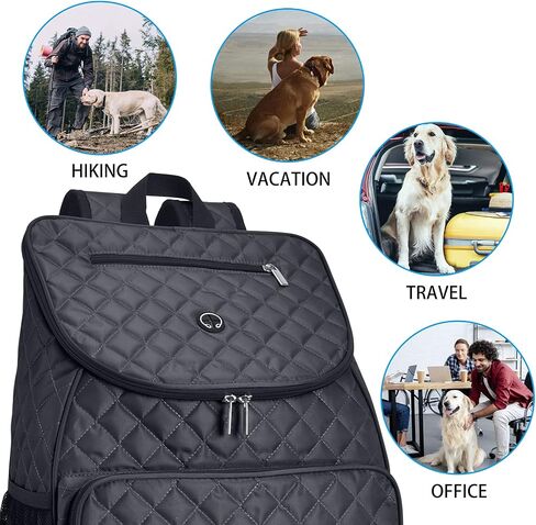 حقيبة الظهر الكلب سفر Baglher - حاوية طعام قابلة للانفصال للكلاب لمستلزمات Pet Supplies حقيبة ظهر للكلاب ، حقيبة الكلاب للسفر مع 2 أوعية قابلة للطي وسلال طعام وردي in Kuwait
