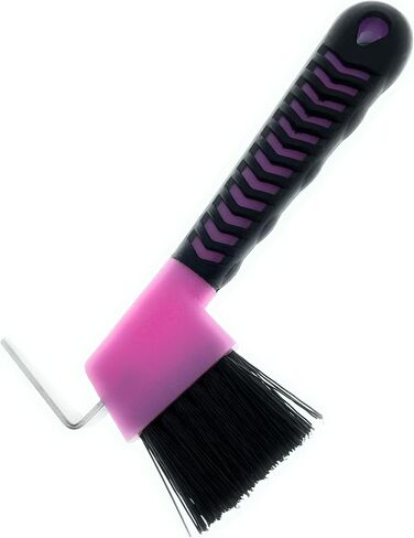 Macmaxe Ergonomic Horse Hoof Brush مع اختيار الصلب المقاوم للصدأ الشاق والشعيرات النايلون المتينة-مثالية لرعاية الحافر ، وسهلة التنظيف ومناسبة للمبتدئين والركاب المتقدمين (الأزرق) in Kuwait