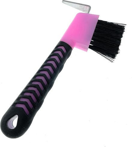 Macmaxe Ergonomic Horse Hoof Brush مع اختيار الصلب المقاوم للصدأ الشاق والشعيرات النايلون المتينة-مثالية لرعاية الحافر ، وسهلة التنظيف ومناسبة للمبتدئين والركاب المتقدمين (الأزرق) in Kuwait