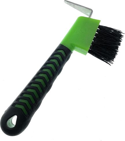 Macmaxe Ergonomic Horse Hoof Brush مع اختيار الصلب المقاوم للصدأ الشاق والشعيرات النايلون المتينة-مثالية لرعاية الحافر ، وسهلة التنظيف ومناسبة للمبتدئين والركاب المتقدمين (الأزرق) in Kuwait