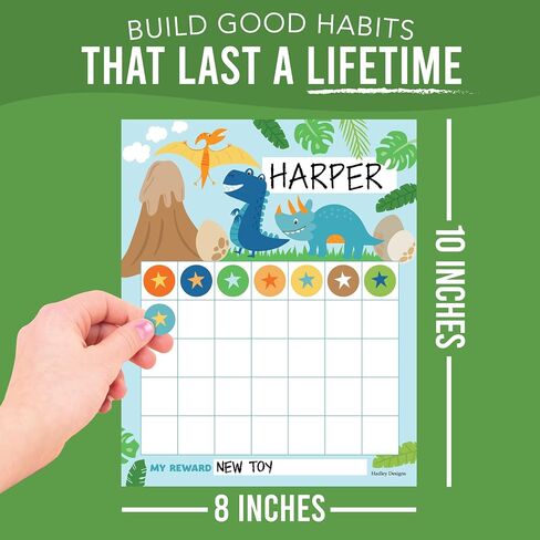 Hadley Designs Sticker Chart For Kids Behavior - 25-pack Sticker Reward Chart For Kids, Sticker Charts For Kids Incentives, Star Chart For Kids Behavior, Incentive Chart For Home and Classroom Use in Saudi Arabia