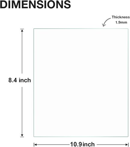 Egofine 8x10 Heat-Strengthened Glass Replacement for Picture Frame (Crystal Clear,1 Pack), Replacement Glass for 8 by 10 Photo Frame, Semi-Tempered Glass Cover Sheet in Kuwait