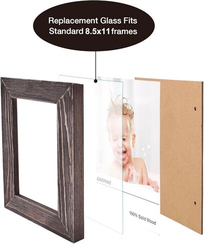 Egofine 8x10 Heat-Strengthened Glass Replacement for Picture Frame (Crystal Clear,1 Pack), Replacement Glass for 8 by 10 Photo Frame, Semi-Tempered Glass Cover Sheet in Kuwait