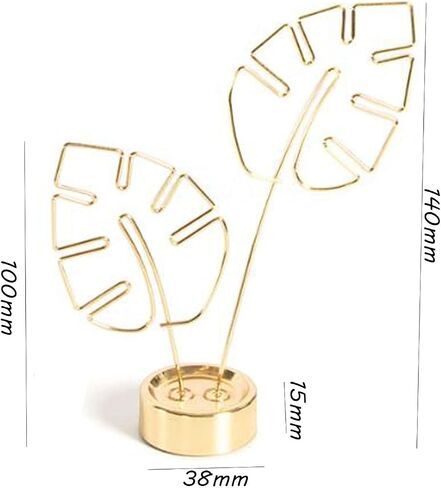 2 Pcs Photo Clip Holder Turtle Leaf Shapes Memo Clip Note Message Cards Display Stand Number Clip for Home Party Wedding (Rose Gold) in Kuwait