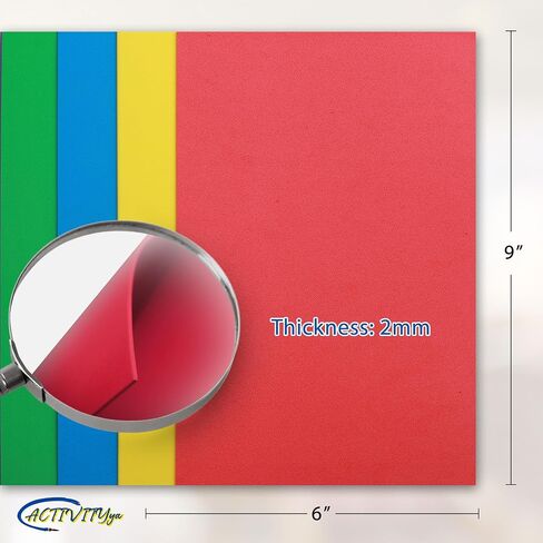White EVA Foam Sheets, 6 x 9 Inch, 2mm Thick – Foam Paper for DIY Arts and Crafts, School Projects, and More – 8 Pack in Kuwait