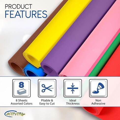 White EVA Foam Sheets, 6 x 9 Inch, 2mm Thick – Foam Paper for DIY Arts and Crafts, School Projects, and More – 8 Pack in Kuwait