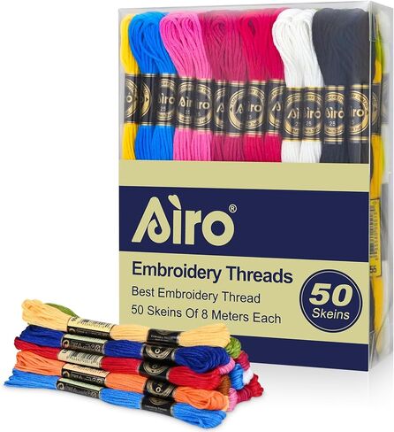 500 Skeins Embroidery Floss - 500 Color Rainbow Cross Stitch Thread, 26.3ft Each Skein Embroidery Cotton Thread for Cross Stitch, Embroidery, Craft Floss, Bracelet Making in Kuwait