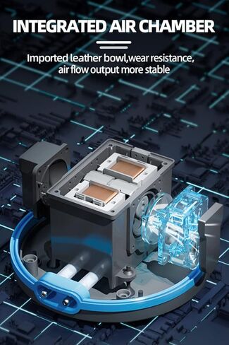 مضخة هواء حوض السمك منافذ مزدوجة ، مضخة هواء أسماك أسماك هادئة فائقة 20-600 جالون ، 5W 110 فولت مضخة هيراتور ماء صامت ، تصل إلى 10 لتر/دقيقة 0.022MPa قابلة للتعديل in Kuwait