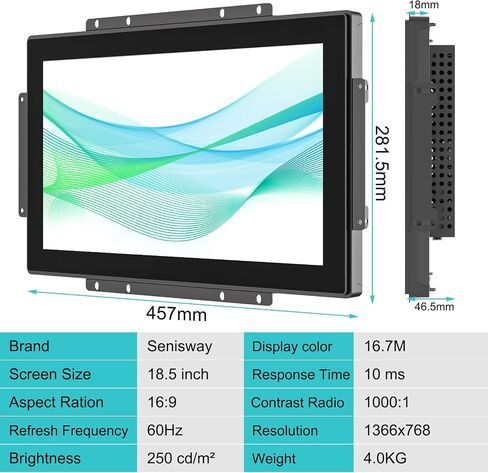شاشة لمس سعوية صناعية 21.5 بوصة 10 نقاط، مقاومة للماء IP65 1920x1080 @ 60 هرتز TFT LCD IK08 شاشة لمس بتصميم إطار مفتوح مناسبة للأكشاك in Kuwait