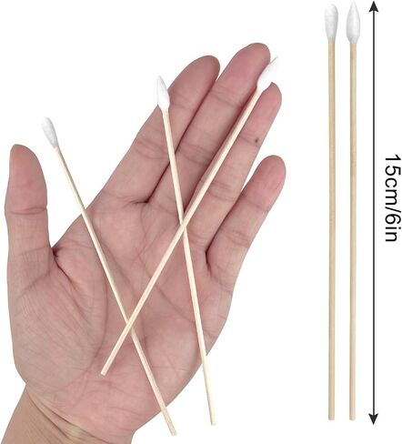500/200PCS Gun Cleaning Swabs - 6 Inch Long Cotton Swabs - Lint Free, Highly Absorbent Gun Swabs for Precision Gun Cleaning, Applying in Kuwait