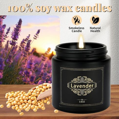6 Pack Candles for Home Scented,Jar Candles,Lavender Candle,Aromatherapy Candle Gifts Set for Women,Long Lasting Scented Candles Gift for Birthday Mother's Thanksgiving Day Present in Saudi Arabia