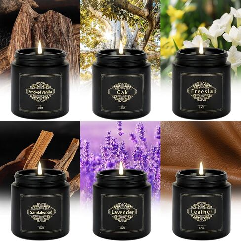 6 Pack Candles for Home Scented,Jar Candles,Lavender Candle,Aromatherapy Candle Gifts Set for Women,Long Lasting Scented Candles Gift for Birthday Mother's Thanksgiving Day Present in Saudi Arabia