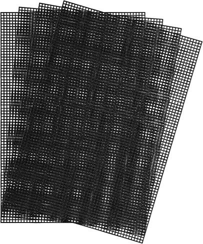 4 Pcs Needlepoint Canvas Mesh Mask Black Mesh Fabric 11.8 X 7.8 Inch Plastic Canvas Sheets for Crafts DIY Crochet Projects Embroidery Making(White) in Kuwait