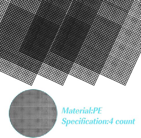 4 Pcs Needlepoint Canvas Mesh Mask Black Mesh Fabric 11.8 X 7.8 Inch Plastic Canvas Sheets for Crafts DIY Crochet Projects Embroidery Making(White) in Kuwait