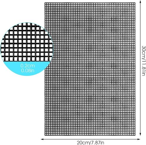 4 Pcs Needlepoint Canvas Mesh Mask Black Mesh Fabric 11.8 X 7.8 Inch Plastic Canvas Sheets for Crafts DIY Crochet Projects Embroidery Making(White) in Kuwait