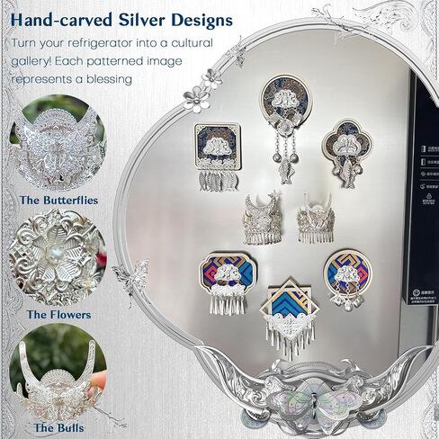 Handmade Decorative Fridge Magnets & Cute Car Air Vent Clips, Funny Spiritual knick knacks, Art Vintage Style Kitchen Decor, Girly Car Accessories, Silver Blessing Crown from the East.(Moon Goddess) in Saudi Arabia