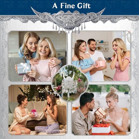 Handmade Decorative Fridge Magnets & Cute Car Air Vent Clips, Funny Spiritual knick knacks, Art Vintage Style Kitchen Decor, Girly Car Accessories, Silver Blessing Crown from the East.(Moon Goddess) in Saudi Arabia