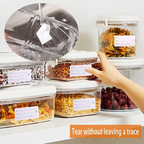 800pcs ملصقات فريزر قابلة للإزالة ، 1 × 3 بوصة الملصقات الغذائية لحاويات الطعام ملصقات تاريخ الطعام علامات تخزين الطعام سهلة التنظيف لا بقايا in Kuwait