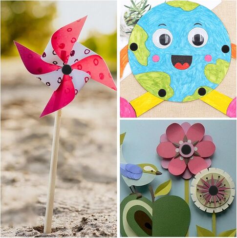 MIVIDE 1000 Pack Multicolor Paper Fasteners, Mini Round Brads for Paper Crafts Split Pins, DIY Art Craft Accessories, Scrapbooking Brads, Craft Pins Pushpin (8 x 15 mm) in Kuwait