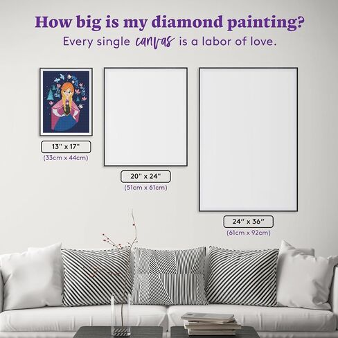 Diamond Art Club Ariel - مشغول حاليًا باستكشاف أدوات الطلاء الماس ، الحرف اليدوية المرح للبالغين ، قماشية فنية مستديرة للمبتدئين ، 13 "× 17" (33 سم × 44 سم) in Kuwait