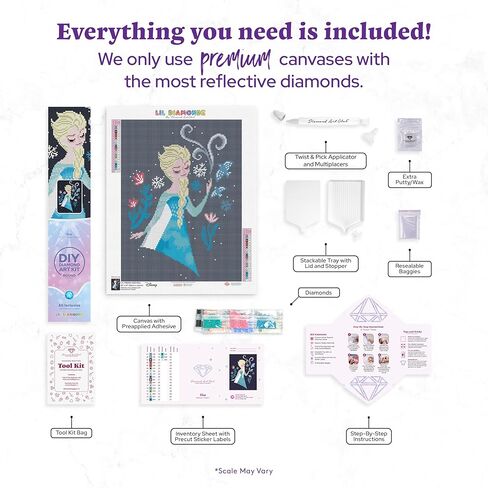 DIAMOND ART CLUB Beautiful Destroyer Diamond Painting Kit, Fun DIY Crafts for Adults, Round Diamond Art Canvas, 13" x 13" in Kuwait