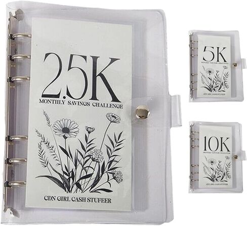 12-Month Envelopes Money Saving Challenge Binder,Budget Binder With Cash Envelopes,12 Month Savings Challenge,Money Saving Binder,Savings Binder,Easy and Funny Way to Save 2.5K/5K/10K Dollars (10k) in Kuwait